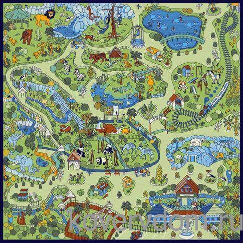 Детский развивающий ковер PTT Sorona Веселый Зоопарк 