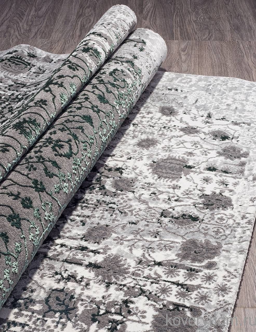 Ковер GRAND 33370 954 СЕРЫЙ / ЗЕЛЕНЫЙ
