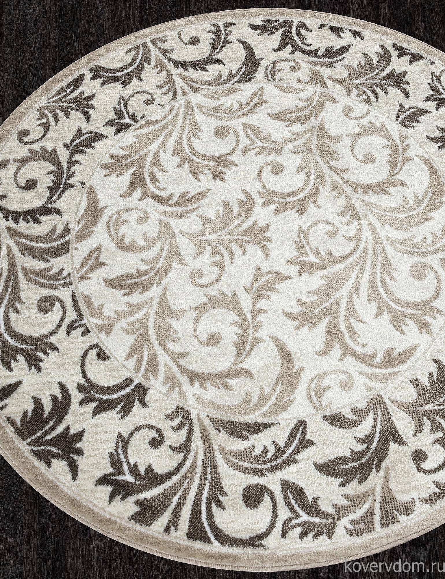 Ковер LUXE L011 CREAM-BROWN Круг