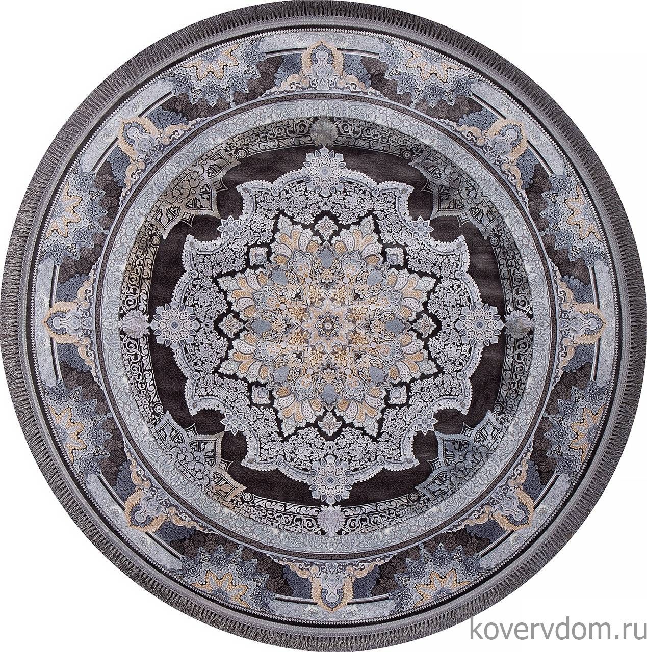 Ковер FARSI 1200 266 DARK GRAY Круг Ковер FARSI 1200 266 DARK GRAY Круг