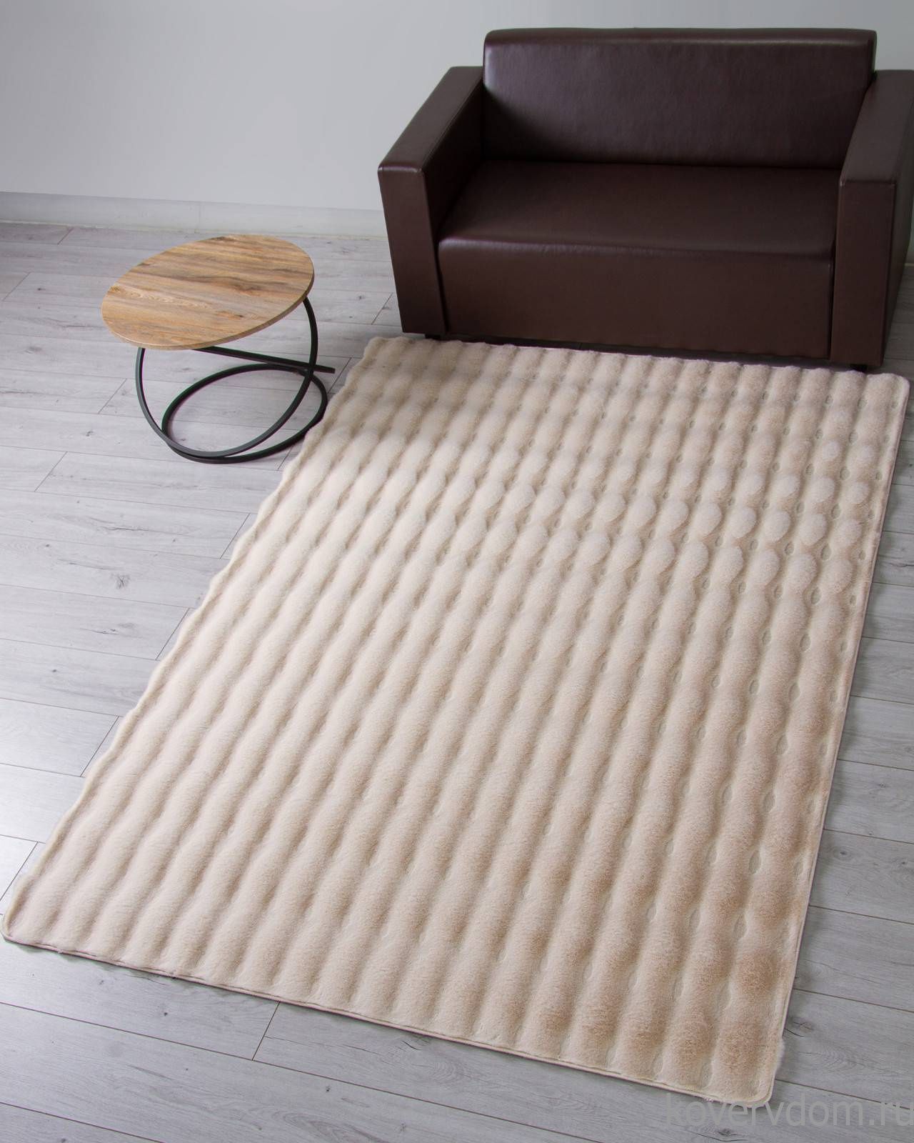 Ковер из искусственного меха BUBBLE PX1000 L.BEIGE