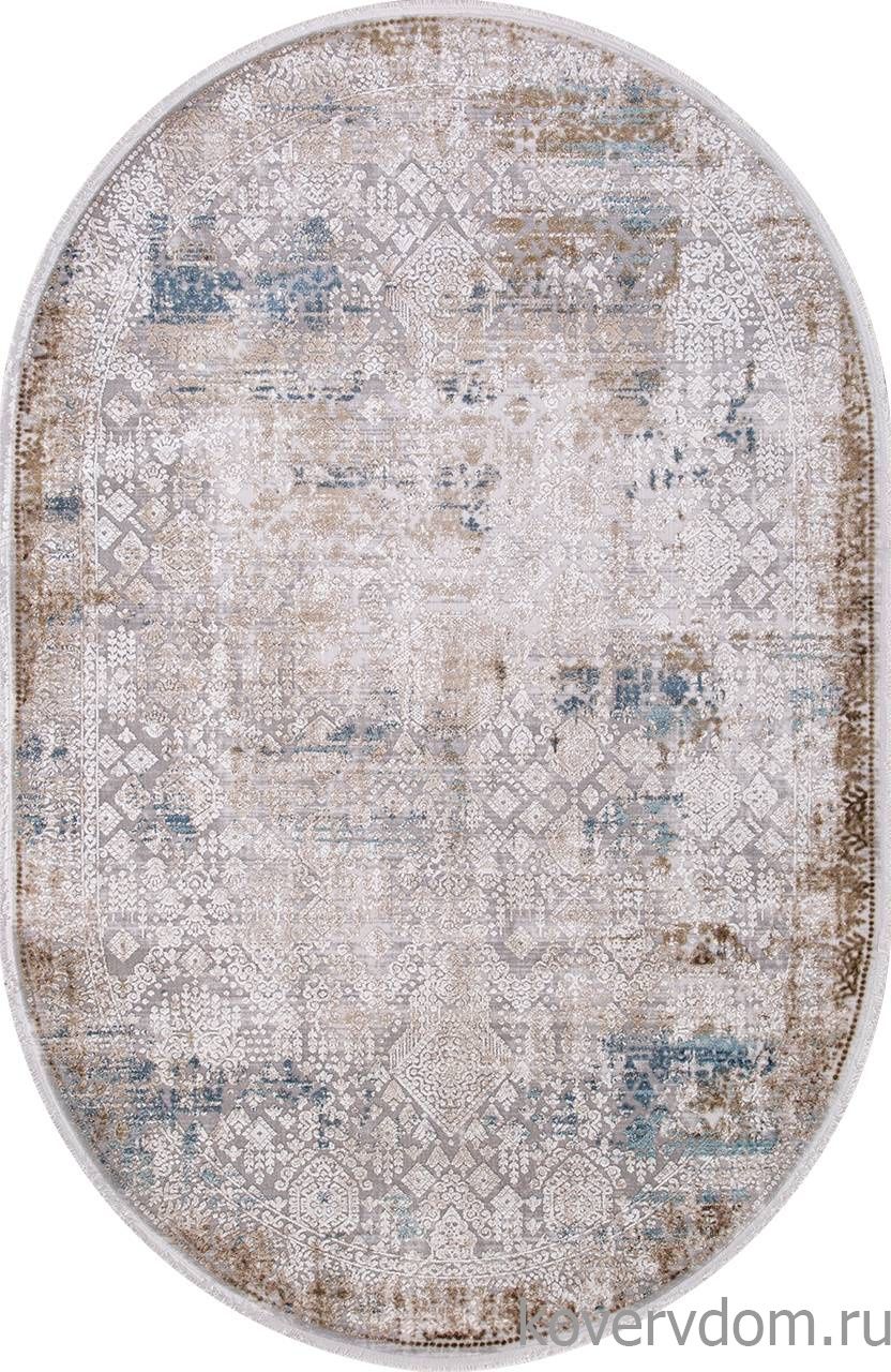 Ковер ALLURES 12025 CREAM / BLUE Овал Ковер ALLURES 12025 CREAM / BLUE Овал