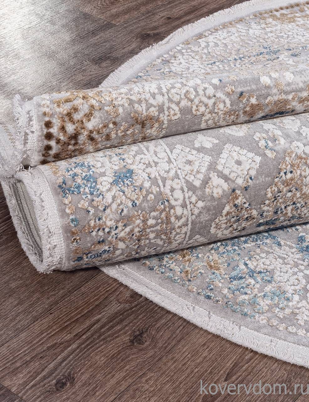 Ковер ALLURES 12025 CREAM / BLUE Овал Ковер ALLURES 12025 CREAM / BLUE Овал