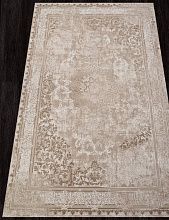 Пушистый круглый ковер SIESTA M030A LIGHT BEIGE / CREAM