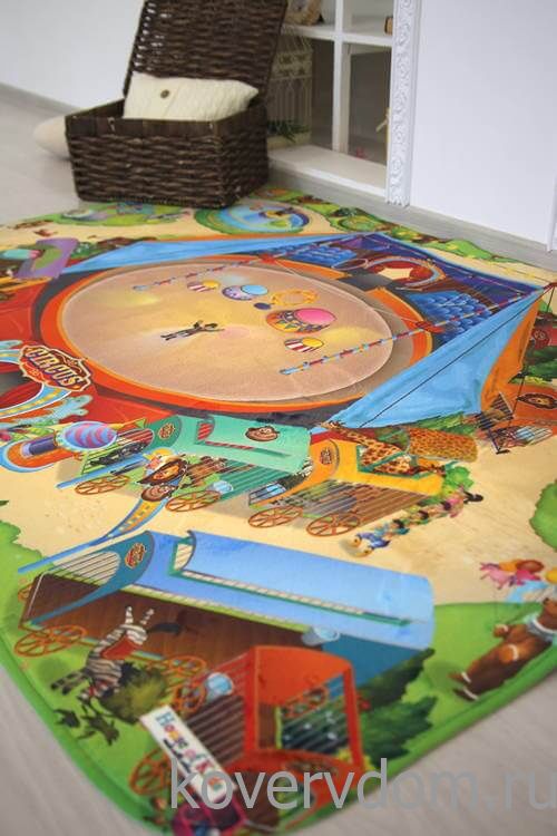 Детский развивающий 3D ковер Цирк Шапито 86028