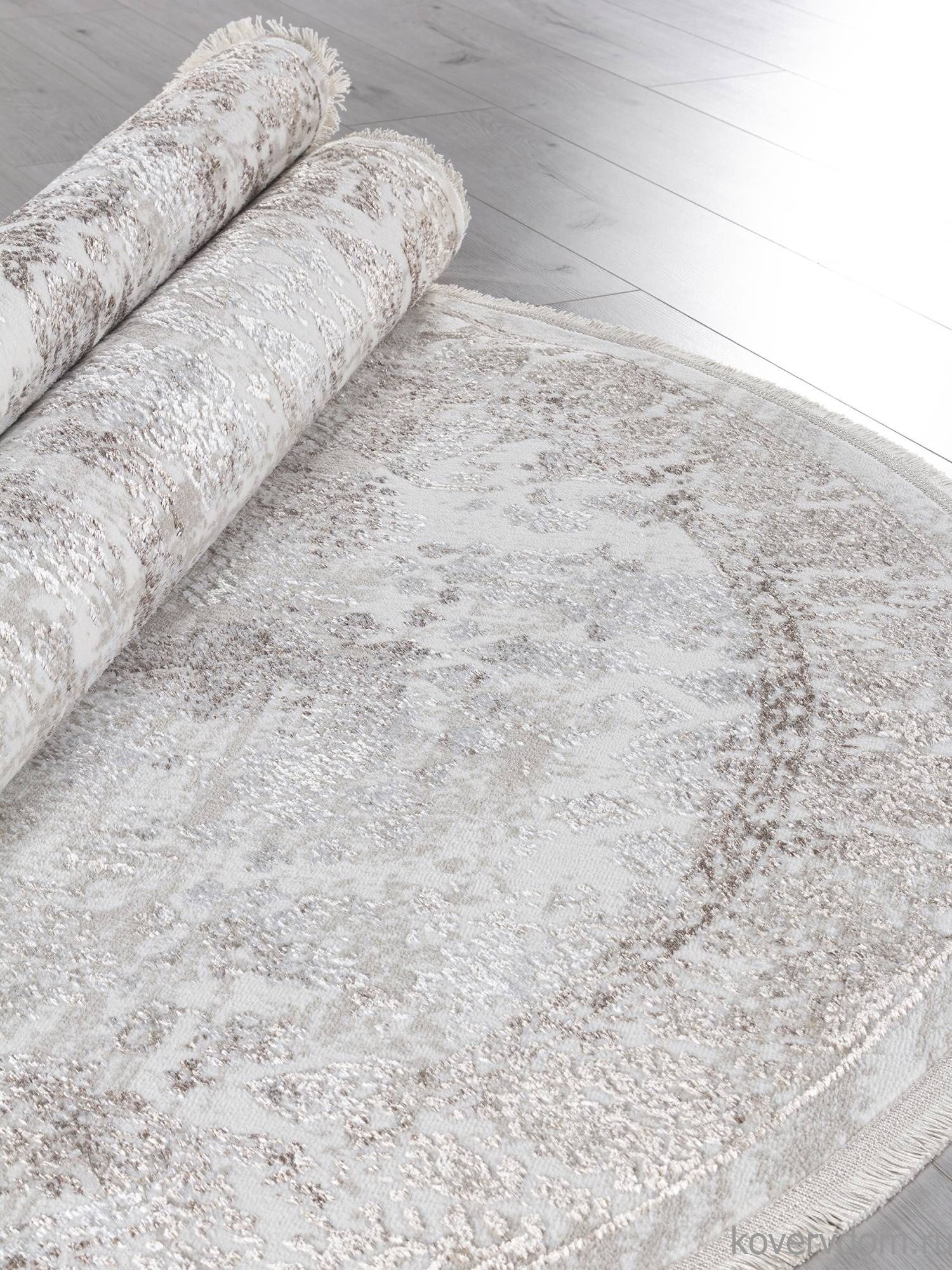 Ковер EFSAN L252A CREAM SHRINK / VIZON FDY Овал Ковер EFSAN L252A CREAM SHRINK / VIZON FDY Овал