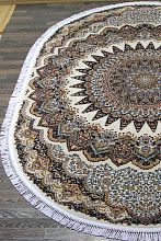 Овальный ковер обычный ворс SHAHREZA D417 CREAM-NAVY Овал