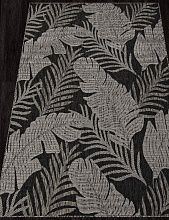 Пушистый ковер-циновка KAIR S132 BLACK-GRAY