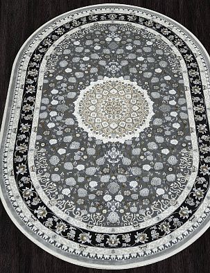 Ковер MIRAY O1467 090 BLACK Овал