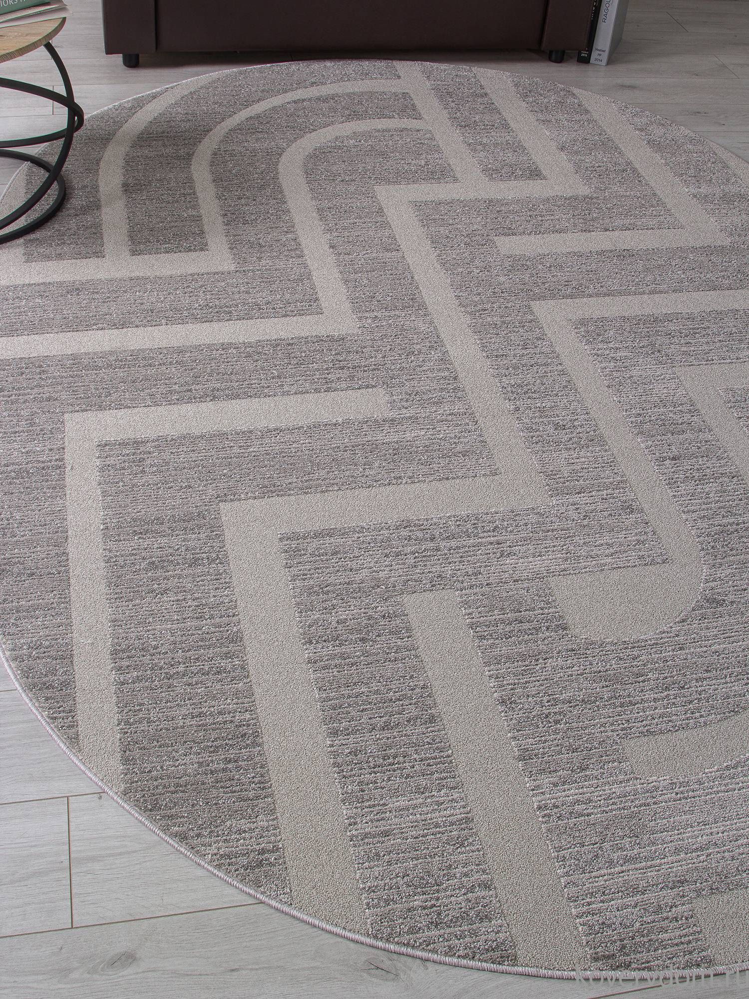 Ковер DIOS F439 LIGHT GRAY Овал