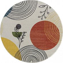 Ковер в гостиную RIO-A F234 GRAY-BLUE Круг