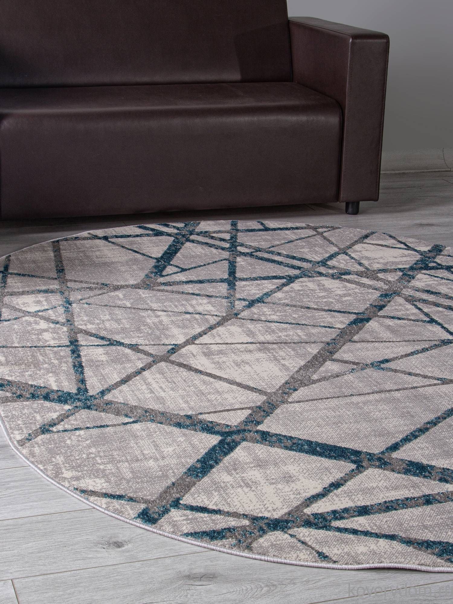 Ковер LIMAN F478 GRAY-BLUE Овал