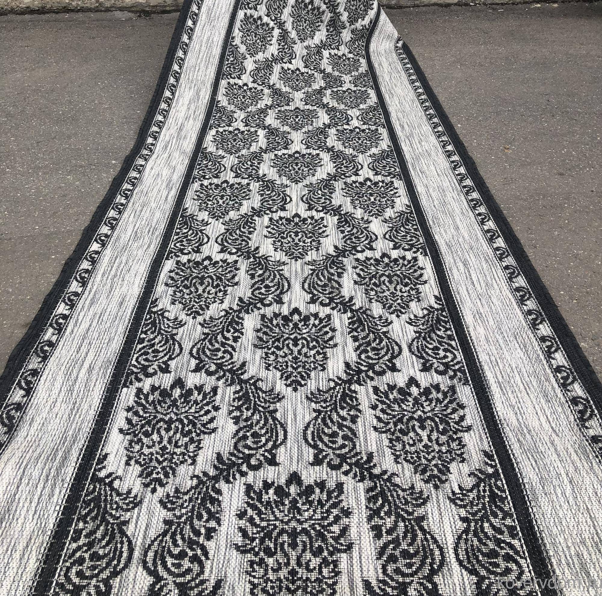 Ковровая дорожка циновка VEGAS S001 GRAY-BLACK