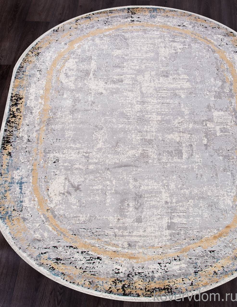 Ковер ERVA 18126 GOLD / GRAY Овал