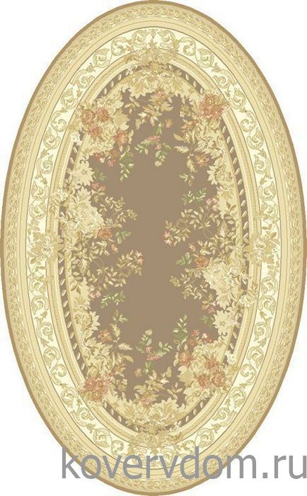 Рельефный ковер из вискозы VENEZIA 5095 193872 l  brown ОВАЛ