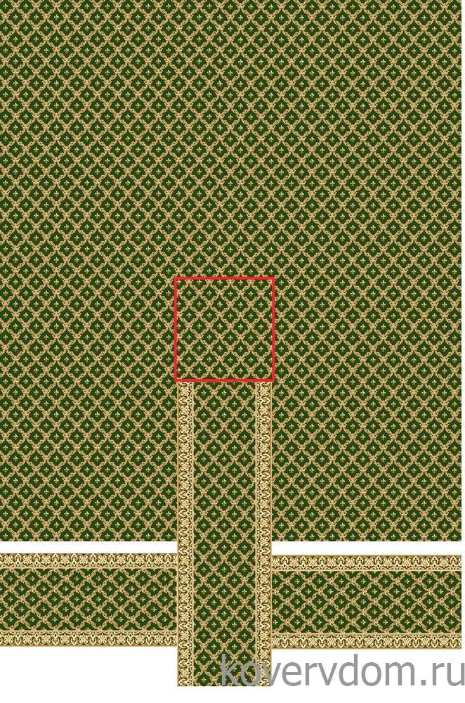 Ковровая композиция в храм зеленая 1001-03
